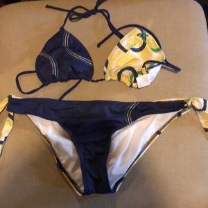O’Neil yellow and blue bikini size large